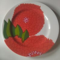 Primavera lautanen, punainen, Maija Isola. Marimekko